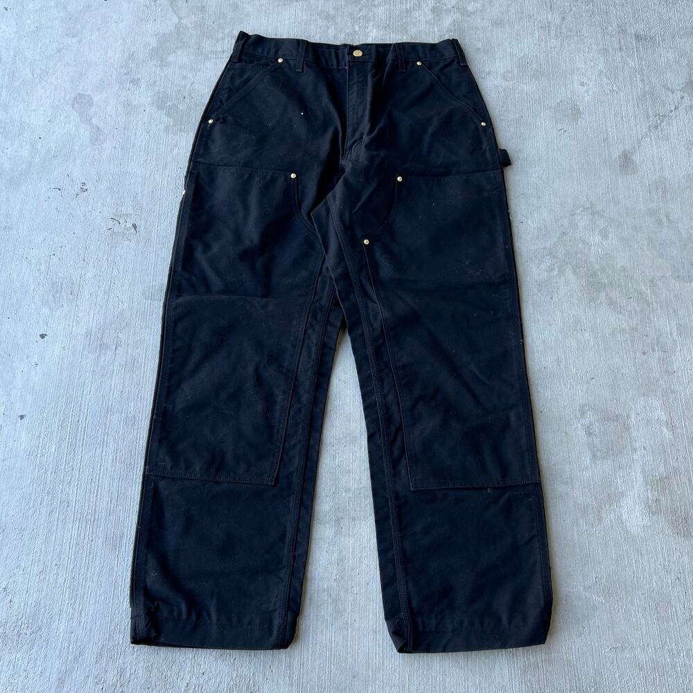 Carhartt black double knee work wear carpenter pants